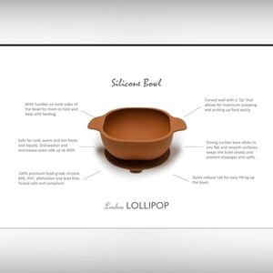 Loulou Lollipop Silicone Snack Bowl - Ginger Honey